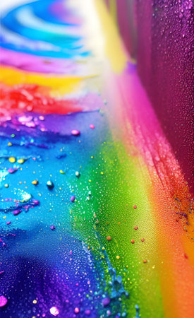 Rainbow abstract background with water drops. Rainbow abstract background. rainbow backgroundの素材