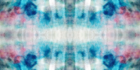 Dirty Art Picture. Gray halftones. Wash Drawing. White penumbra. Vintage Textile Decoration. Blue with red. Violet spots. Navy colors. Purple and green. Ikat Motley Print Dirty Art.の写真素材