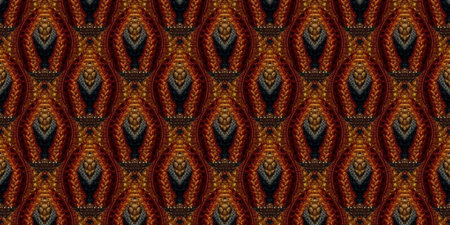 Seamless Navajo pattern. Native Wicker Embroidery. Gold print Georgian Knitted. Geometric Ethnic...