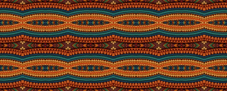 Seamless Ethnic Pattern. Native Woven Tapestry. Gold print Scandinavian Embroidery. Indian Luxury...