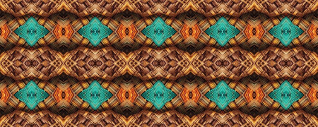 Seamless Ethnic Embroidery. Arabesque Decor. Native Wicker Embroidery. New Year glass beads Chenille. Gold print Northern Knitted. Ethnic Retro.の写真素材