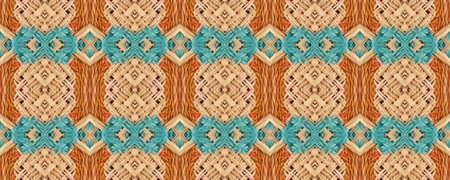 Seamless Navajo pattern. Handwork Border. Boho glass beads Weaving. Gold print Mexican Mat. Chinese...