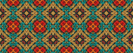 Seamless Navajo pattern. Ukrainian Cloth. Gold print Aztec Thread. Volume Strips Thread. Native...