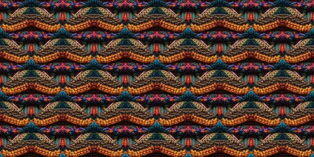 Seamless Navajo pattern. Gold print Norwegian Wool. Delicate Vintage. Mayan Motif. Native Woven...