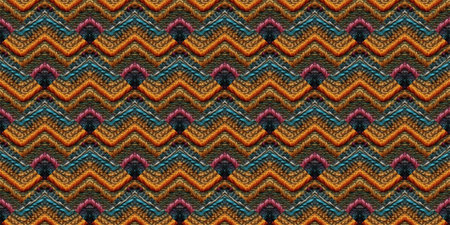 Seamless Ethnic Embroidery. Gold print Aztec Embroidery. Native Woven Tapestry. Native Motif....