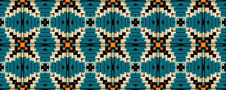 Seamless Ethnic Ornament. Delicate Lines Tapestry. Handmade Volume Relief. Native Wicker Embroidery....