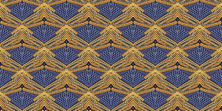 Seamless Ethnic Embroidery. Traditional Strips Thread. Rustic Retro. Woven Tapestry. Motley Print....