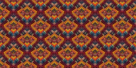 Seamless Embroidery. Design. Modern Background. Ethnic sequins Ikat. Woven Tapestry.
