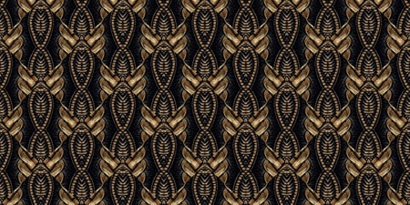 Seamless Navajo Embroidery. Native Wicker Embroidery. Turkmenian Folk Design. Gold print Aztec...