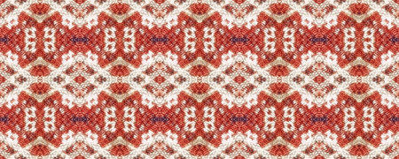 Seamless Ethnic Ornament. Woven Tapestry with Red Pattern. Aztec Decoration. Old Lines Mouline....