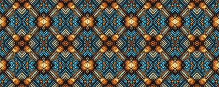 Seamless Native Ornament. Rude beads Ikat. Arabesque Gift wrap. New Year Royal Background. Native...