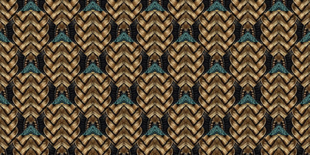 Seamless Navajo Embroidery. Gold print Spinning. Handwork sequins Mat. Ethnic Gift wrap. Native...