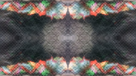 Ultraviolet Repeating Tone. Ikat Motley Print. Old Motley Print. Tie Dye Picture. Iridescent skin on...