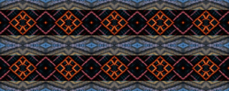 Seamless Ethnic Pattern. Native Woven Tapestry. Decorative Strips Ikat. Rustic Ethnic Embroidery.の写真素材