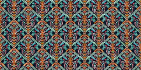 Seamless Ornament. Volume Texture. New Year rhinestones Wool. Threadbare. Gold print Macrame. Woven Tapestry.の写真素材