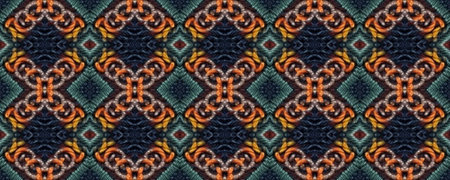 Seamless Navajo pattern. Decoration sequins Chenille. Gold print Russian Wicker. Beautiful...