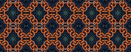 Seamless Ethnic Embroidery. Turkmenian Patterned Background. Volume Decoration. Volume Lines Embroidery. Wicker Embroidery.の写真素材