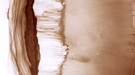 Brown Mocha Mousse. Brown Mocha Mousse Splatter. Fluid art Aquarelle blur. Mocha Mousse Coffee Splatter. Coffee Aquamarine. Alcohol Ink Blots.の写真素材