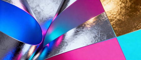 Colorful abstract background with copy space. 3D rendering illustration.の写真素材