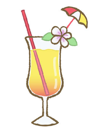 It is a tropical drink inspired by tropical resorts.のイラスト素材