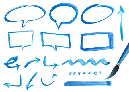 Watercolor paint brush strokes vectorのイラスト素材