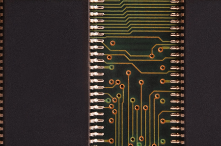 Close up of circuit board. Abstract technology background