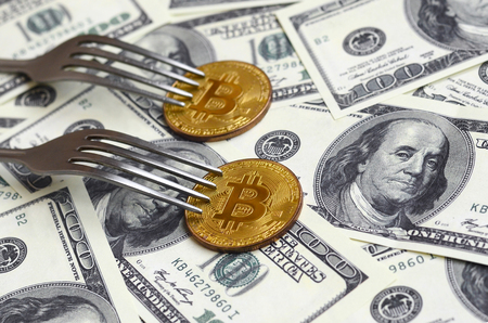 Bitcoin getting New Hard Fork Change, Physical Golden Crytocurrency Coin under the fork on the...