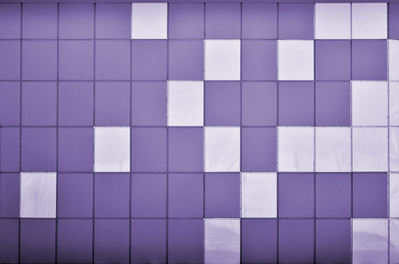 The texture of the metal wall, framed in the form of colored squares of two colors. Modern wall design for the exterior of residential and office buildingsの写真素材