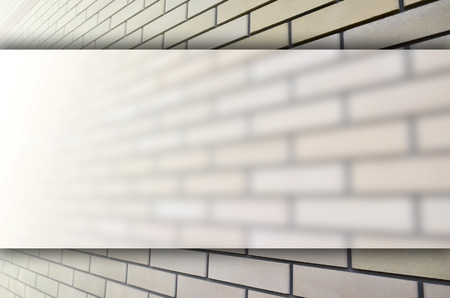 Detailed picture of a quality and ideally smooth brickwork in perspective with a free field for text. The image of the finished building showing the good quality of the work 
of buildersの写真素材