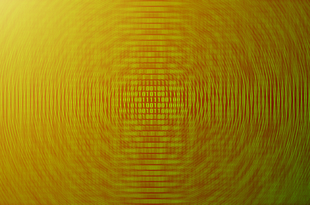 An image of a blurry binary code made up of a set of green numbers on a black background. Motion effect. Tonedの写真素材