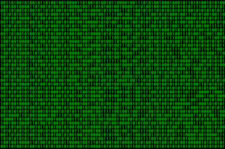 Image of a blurry binary code composed of a set of green numbers on a black backgroundの写真素材
