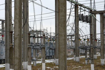 Power plant is a station of transformation. A lot of cables, poles and wires, transformers....