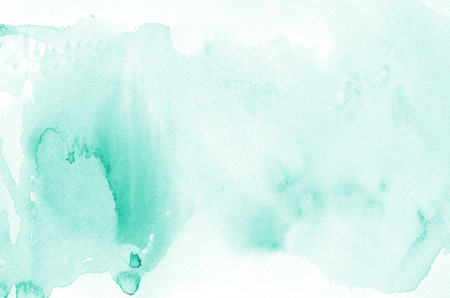 Hand drawn light blue watercolor shape for your design. Creative painted background, hand made decorationの写真素材