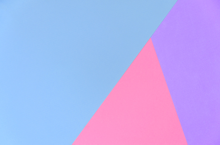 Texture background of fashion pastel colors. Pink, violet and blue geometric pattern papers. minimal abstract.の写真素材
