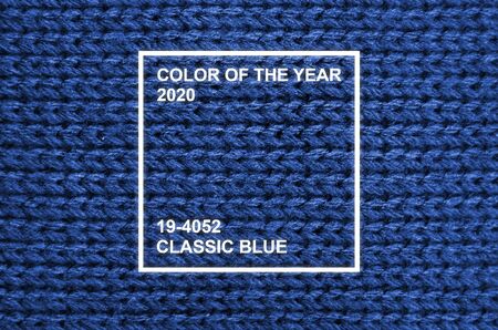 Melange wool knitting. Old knit textile. Cotton wool background for scrapbooking. Phantom classic blue color toneの写真素材