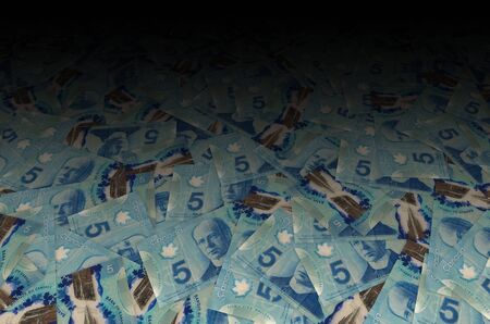 Sir Wilfrid Laurier Portrait from Canada 5 Dollars 2013 Polymer Banknotes pattern close upの写真素材