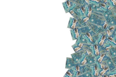 Dextre and canadarm2 on Canada 5 Dollars 2013 Polymer Banknote pattern close upの写真素材