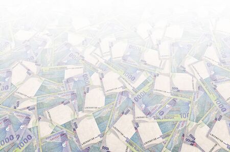 Pulau Maitara Dan Tidore on Indonesia 1000 rupiah bank note, former currency of Indonesia. Colored...
