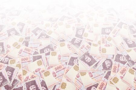 Francis II Rakoczi Portrait on Hungary 500 Forint 1993 Banknotes pattern close up