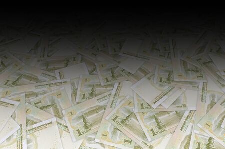 Three Pools Mirroring the Moon in West Lake, Hangzhou on China 1 yuan 1999 Banknote close up