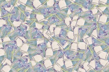 Pulau Maitara Dan Tidore on Indonesia 1000 rupiah bank note, former currency of Indonesia. Colored...