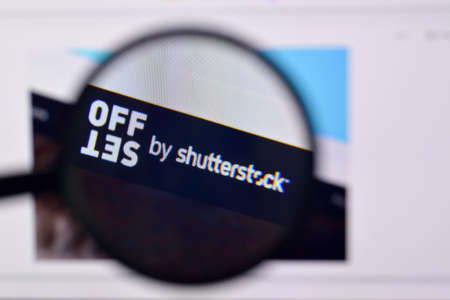 NY, USA - FEBRUARY 29, 2020: Homepage of offset website on the display of PC, url - offset.com.のeditorial素材