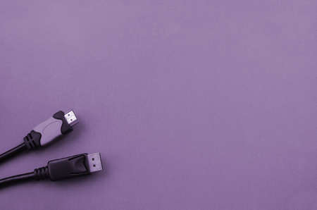 Audio video HDMI computer cable plug and 20-pin male DisplayPort gold plated connector for a...