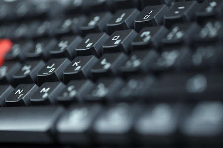 KHARKOV, UKRAINE - MARCH 14, 2021: A4tech bloody series B3590R gaming keyboard for cybersports and e-sports with bloody key dominator supportのeditorial素材