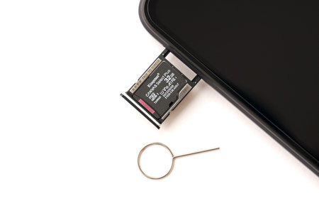 TERNOPIL, UKRAINE - JULY 5, 2022: Kingston micro SD 32gb Canvas Select Plus memory flash card...