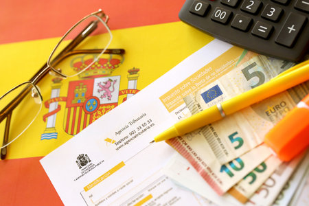 KYIV, UKRAINE - MAY 4, 2022 Modelo 200 spanish tax form for corporate income tax for non resident...