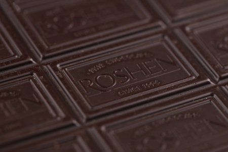 KHARKIV, UKRAINE - JANUARY 2, 2021 Roshen chocolate production. Roshen Confectionery Corporation is...
