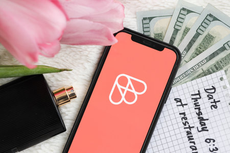 KYIV, UKRAINE - FEBRUARY 23, 2024 Feeld logo of famous dating website or app on iPhone display screen close upのeditorial素材