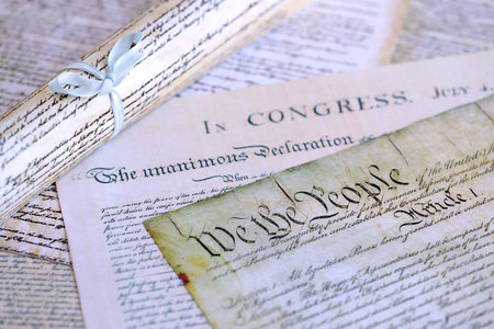 The Constitution for the United States of America with the Declaration of Independence and Bill of Rightsの写真素材