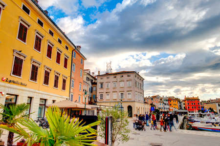 Rovinj, Croatia - January 2020: Historical center in sunny weather, HDR Imageのeditorial素材